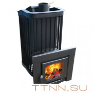 Печь Варвара "Каменка" Терма, с контуром, панорамная дверь, удлиненная топка Печь Варвара "Каменка" Терма, с контуром, панорамная дверь, удлиненная топка