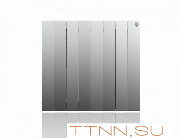 Биметаллический радиатор Royal Thermo Pianoforte 500 VD 8 секц. Silver Satin