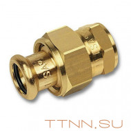 Пресс-фитинг Sanha, бронза, сгон ВПр-ВР с плоск.упл. 35x11/4 для медных труб прессовой Пресс-фитинг Sanha, бронза, сгон ВПр-ВР с плоск.упл. 35x11/4 для медных труб прессовой