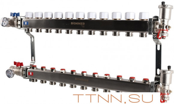 Для отопления Rommer 1"/3/4"x11 с запорными клапанами (RMS-3210-000011) Для отопления Rommer 1"/3/4"x11 с запорными клапанами (RMS-3210-000011)