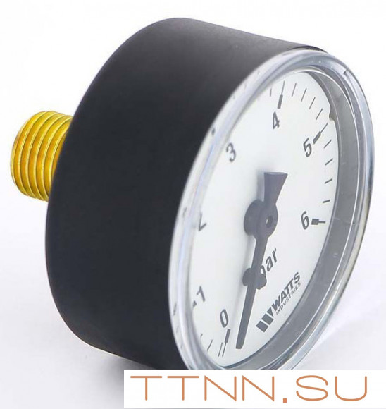 Манометр аксиальный Watts F+R100(MDA) 50/6x1/4"