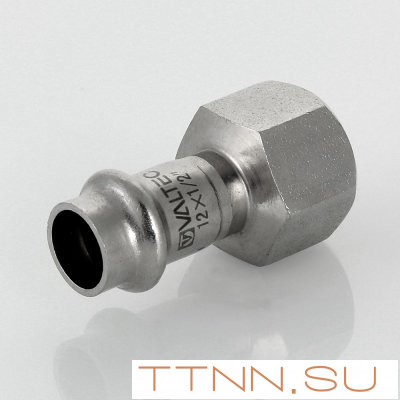 Соединитель из нержавеющей стали с внутренней резьбой Valtec 12х1/2"