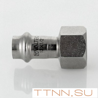 Соединитель из нержавеющей стали с внутренней резьбой Valtec 22х3/4" Соединитель из нержавеющей стали с внутренней резьбой Valtec 22х3/4"