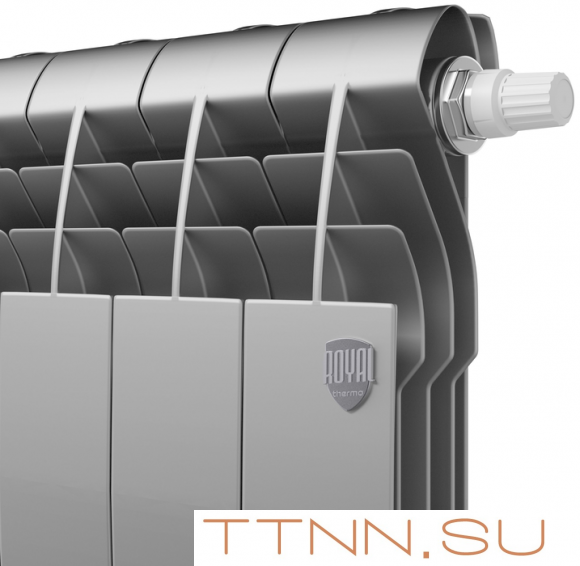 Биметаллический радиатор Royal Thermo BiLiner 350 /Silver Satin VR - 4 секц.