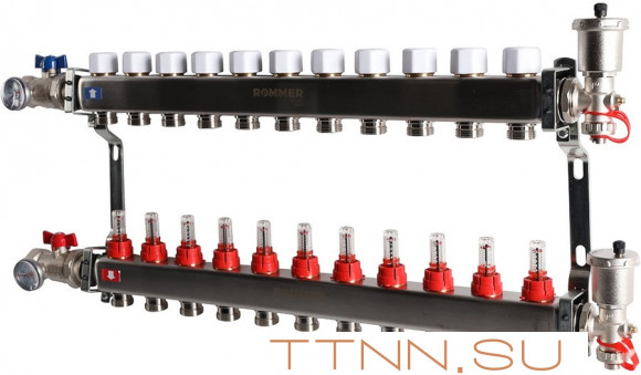 Для отопления Rommer 1"/3/4"x11 с расходомерами (RMS-1210-000011) Для отопления Rommer 1"/3/4"x11 с расходомерами (RMS-1210-000011)