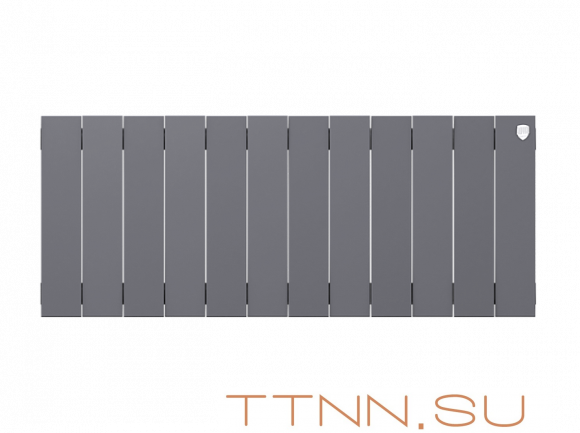Биметаллический радиатор Royal Thermo Piano Forte 300 /Silver Satin 12 секц.