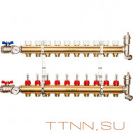 Для отопления STOUT Коллектор регулируемый с расходомерами 1/3/4x10 Для отопления STOUT Коллектор регулируемый с расходомерами 1/3/4x10