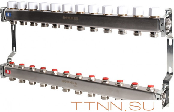 Для отопления Rommer 1"/3/4"x12 с запорными клапанами (RMS-3200-000012) Для отопления Rommer 1"/3/4"x12 с запорными клапанами (RMS-3200-000012)