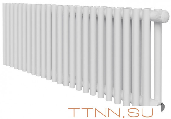 Стальной трубчатый радиатор 2-колончатый Royal Thermo Shift R22 VC2030 - 18 секц. RAL9016, нижнее 1/2