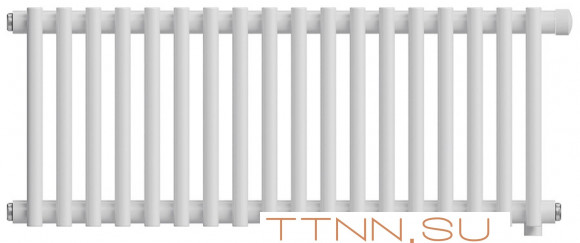 Стальной трубчатый радиатор 2-колончатый Royal Thermo Shift R22 VC2030 - 18 секц. RAL9016, нижнее 1/2