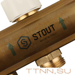 Для отопления STOUT Коллектор регулируемый с расходомерами 1/3/4x12