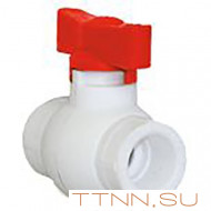 Кран РосТурПласт шаровой бабочка красный 20 арт.14976 Кран РосТурПласт шаровой бабочка красный 20 арт.14976