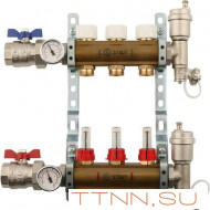 Для отопления STOUT Коллектор регулируемый с расходомерами 1/3/4x3 Для отопления STOUT Коллектор регулируемый с расходомерами 1/3/4x3