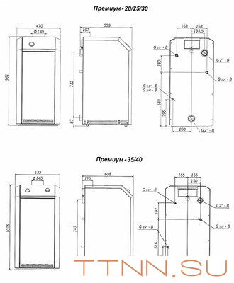 Напольный газовый котел Лемакс Премиум-40(В)