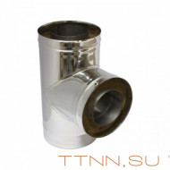 Сэндвич-тройник 90° (оцинк/нерж)(0,5мм) диаметр 115х200