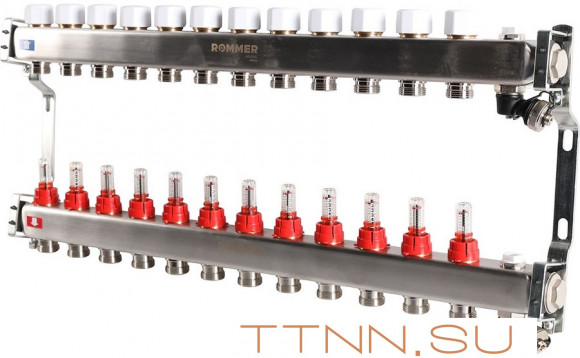 Для отопления Rommer 1"/3/4"x12 с расходомерами (RMS-1201-000012) Для отопления Rommer 1"/3/4"x12 с расходомерами (RMS-1201-000012)