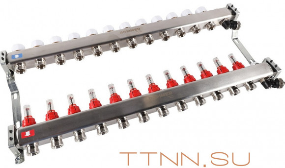 Для отопления Rommer 1"/3/4"x12 с расходомерами (RMS-1201-000012) Для отопления Rommer 1"/3/4"x12 с расходомерами (RMS-1201-000012)