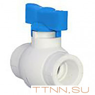 Кран РосТурПласт шаровой бабочка синий 20 арт.14617 Кран РосТурПласт шаровой бабочка синий 20 арт.14617