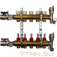 Для отопления STOUT Коллектор регулируемый с расходомерами 1/3/4x5 Для отопления STOUT Коллектор регулируемый с расходомерами 1/3/4x5