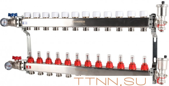 Для отопления Rommer 1"/3/4"x12 с расходомерами (RMS-1210-000012) Для отопления Rommer 1"/3/4"x12 с расходомерами (RMS-1210-000012)