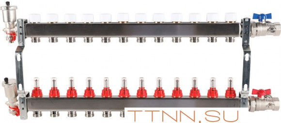 Для отопления Rommer 1"/3/4"x12 с расходомерами (RMS-1210-000012) Для отопления Rommer 1"/3/4"x12 с расходомерами (RMS-1210-000012)