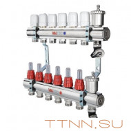 Коллекторный блок Valtec VTc.596.EMNX.0612 1", 12 x 3/4" евроконус Коллекторный блок Valtec VTc.596.EMNX.0612 1", 12 x 3/4" евроконус