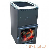 Печь Варвара "Паленица" с контуром, укороченная топка, панорамная дверь Печь Варвара "Паленица" с контуром, укороченная топка, панорамная дверь