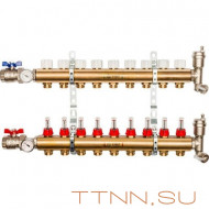 Для отопления STOUT Коллектор регулируемый с расходомерами 1/3/4x9 Для отопления STOUT Коллектор регулируемый с расходомерами 1/3/4x9