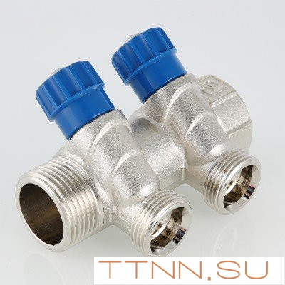 Коллектор с регулировочными вентилями Valtec 1*2*3/4 VT.560.NE