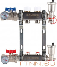 Для отопления Rommer 1"/3/4"x2 с запорными клапанами (RMS-3210-000002) Для отопления Rommer 1"/3/4"x2 с запорными клапанами (RMS-3210-000002)