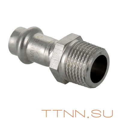 Соединитель из нержавеющей стали с наружной резьбой Valtec 22х3/4"