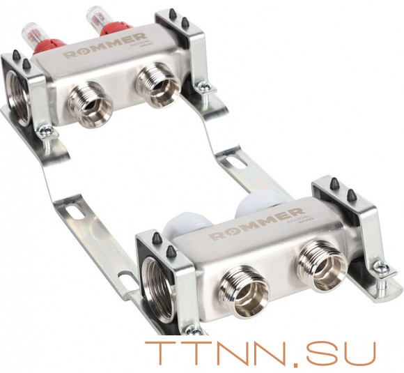 Для отопления Rommer 1"/3/4"x2 с расходомерами (RMS-1200-000002) Для отопления Rommer 1"/3/4"x2 с расходомерами (RMS-1200-000002)