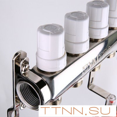 Коллекторный блок со встроенными расходомерами Valtec VTc.589.EMNX.0607 1", 7x 3/4" евроконус Коллекторный блок со встроенными расходомерами Valtec VTc.589.EMNX.0607 1", 7x 3/4" евроконус