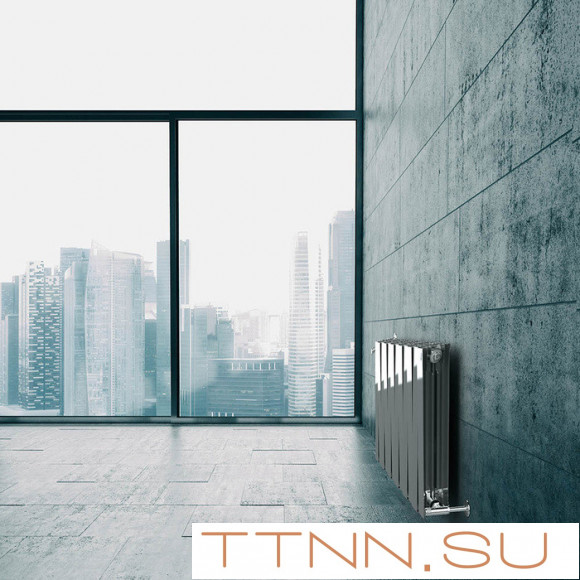 Биметаллический радиатор Royal Thermo Piano Forte 500 Silver Satin 6 секц.