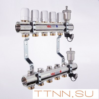 Для отопления VALTEC 1"х11 вых. Евроконус 3/4"