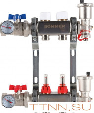 Для отопления Rommer 1"/3/4"x2 с расходомерами (RMS-1210-000002) Для отопления Rommer 1"/3/4"x2 с расходомерами (RMS-1210-000002)