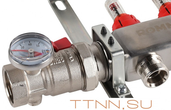 Для отопления Rommer 1"/3/4"x2 с расходомерами (RMS-1210-000002) Для отопления Rommer 1"/3/4"x2 с расходомерами (RMS-1210-000002)
