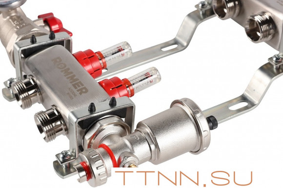 Для отопления Rommer 1"/3/4"x2 с расходомерами (RMS-1210-000002) Для отопления Rommer 1"/3/4"x2 с расходомерами (RMS-1210-000002)