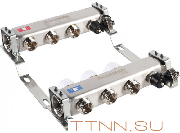 Для отопления Rommer 1"/3/4"x3 с запорными клапанами (RMS-3201-000003) Для отопления Rommer 1"/3/4"x3 с запорными клапанами (RMS-3201-000003)