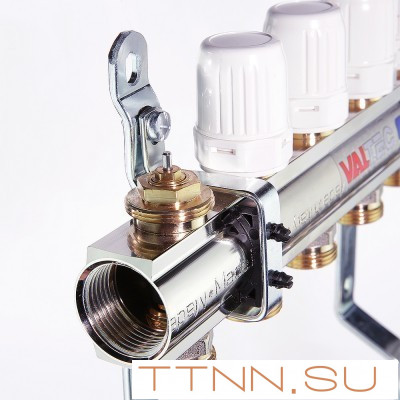 Для отопления VALTEC 1"х3 вых. Евроконус 3/4"