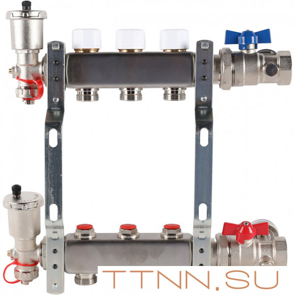 Для отопления Rommer 1"/3/4"x3 с запорными клапанами (RMS-3210-000003) Для отопления Rommer 1"/3/4"x3 с запорными клапанами (RMS-3210-000003)