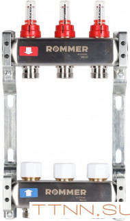 Для отопления Rommer 1"/3/4"x3 с расходомерами (RMS-1200-000003) Для отопления Rommer 1"/3/4"x3 с расходомерами (RMS-1200-000003)