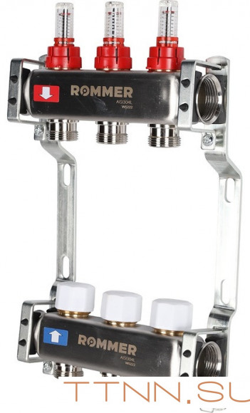 Для отопления Rommer 1"/3/4"x3 с расходомерами (RMS-1200-000003) Для отопления Rommer 1"/3/4"x3 с расходомерами (RMS-1200-000003)