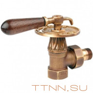 Вентиль RETROstyle латунный 1/2 с дер. ручкой угловой Вентиль RETROstyle латунный 1/2 с дер. ручкой угловой