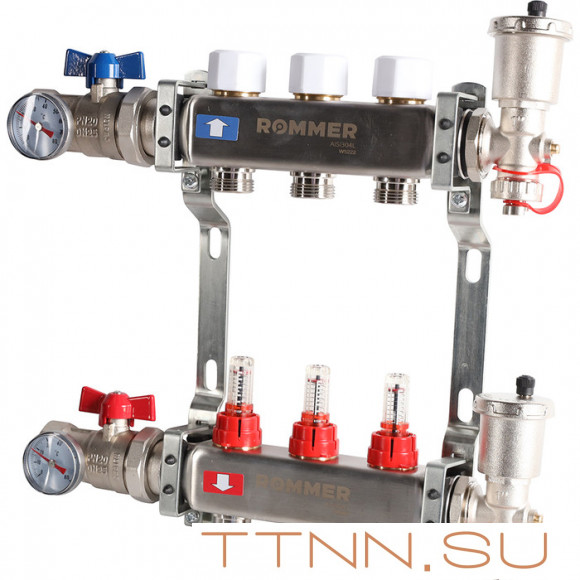 Для отопления Rommer 1"/3/4"x3 с расходомерами (RMS-1210-000003) Для отопления Rommer 1"/3/4"x3 с расходомерами (RMS-1210-000003)
