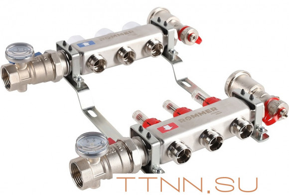 Для отопления Rommer 1"/3/4"x3 с расходомерами (RMS-1210-000003) Для отопления Rommer 1"/3/4"x3 с расходомерами (RMS-1210-000003)