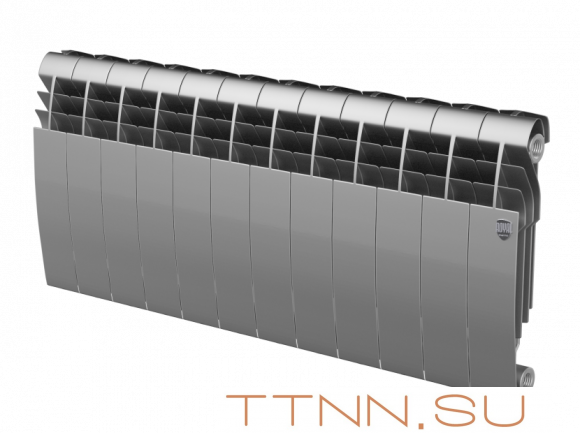 Биметаллический радиатор Royal Thermo Biliner 350 Silver Satin 12 секц.