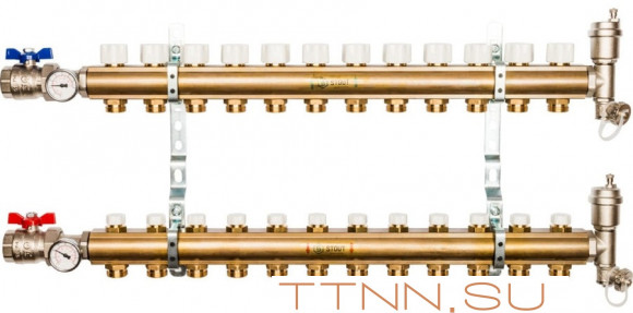 Коллектор регулируемый для теплого пола STOUT SMB 0468 000012