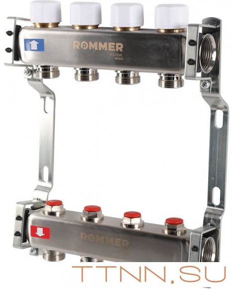 Для отопления Rommer 1"/3/4"x4 с запорными клапанами (RMS-3200-000004) Для отопления Rommer 1"/3/4"x4 с запорными клапанами (RMS-3200-000004)