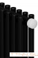 Стальной трубчатый радиатор 2-колончатый Royal Thermo Shift R22 VC2180 - 14 секц. RAL9005m, нижнее 1/2